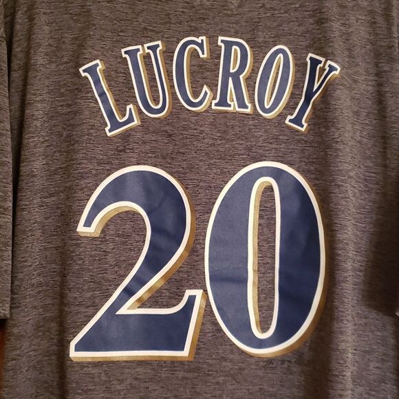 Majestic Milwaukee Brewers Jonathan Lucroy 20 CoolBase T-Shirt Sz XL - Picture 5 of 7